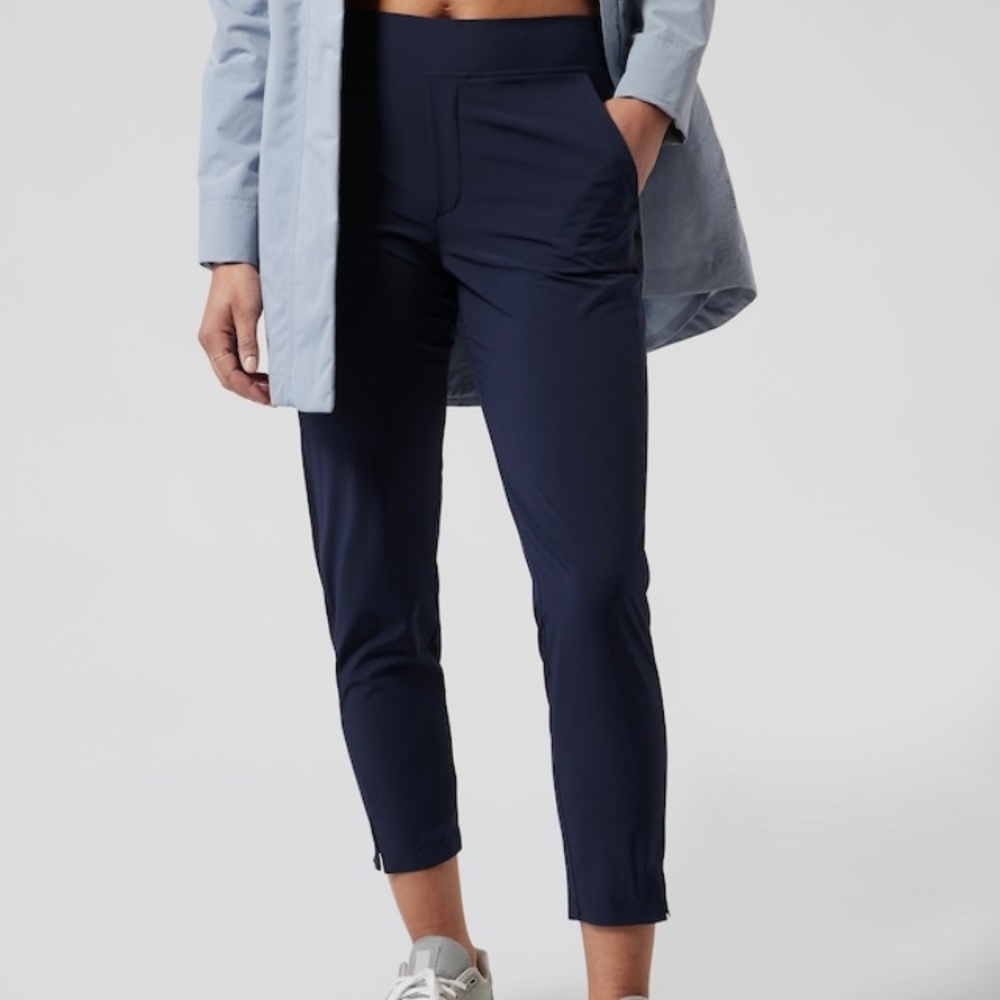 Athleta Brooklyn Ankle Pant Navy 8 P